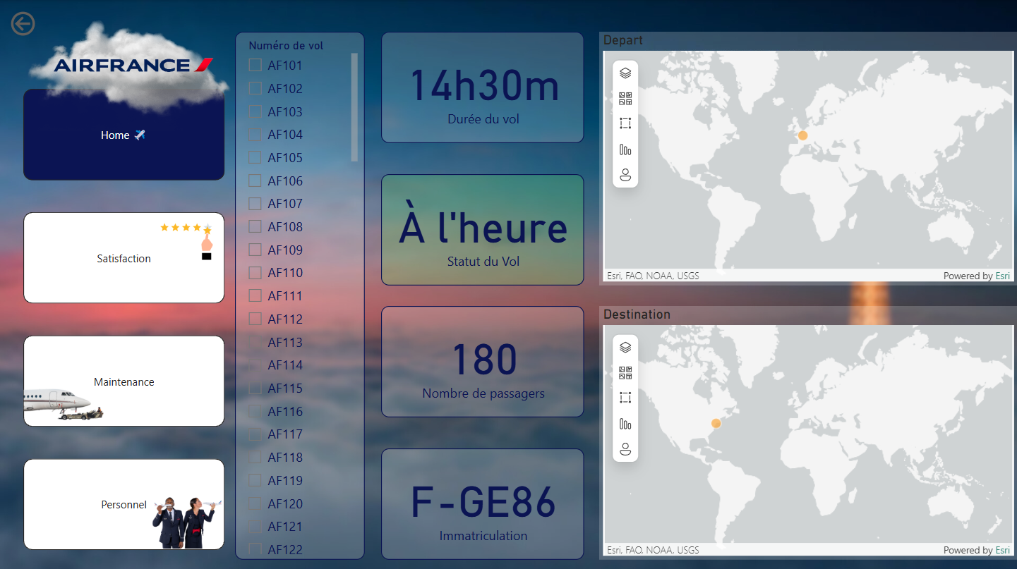 Air France Dashboard